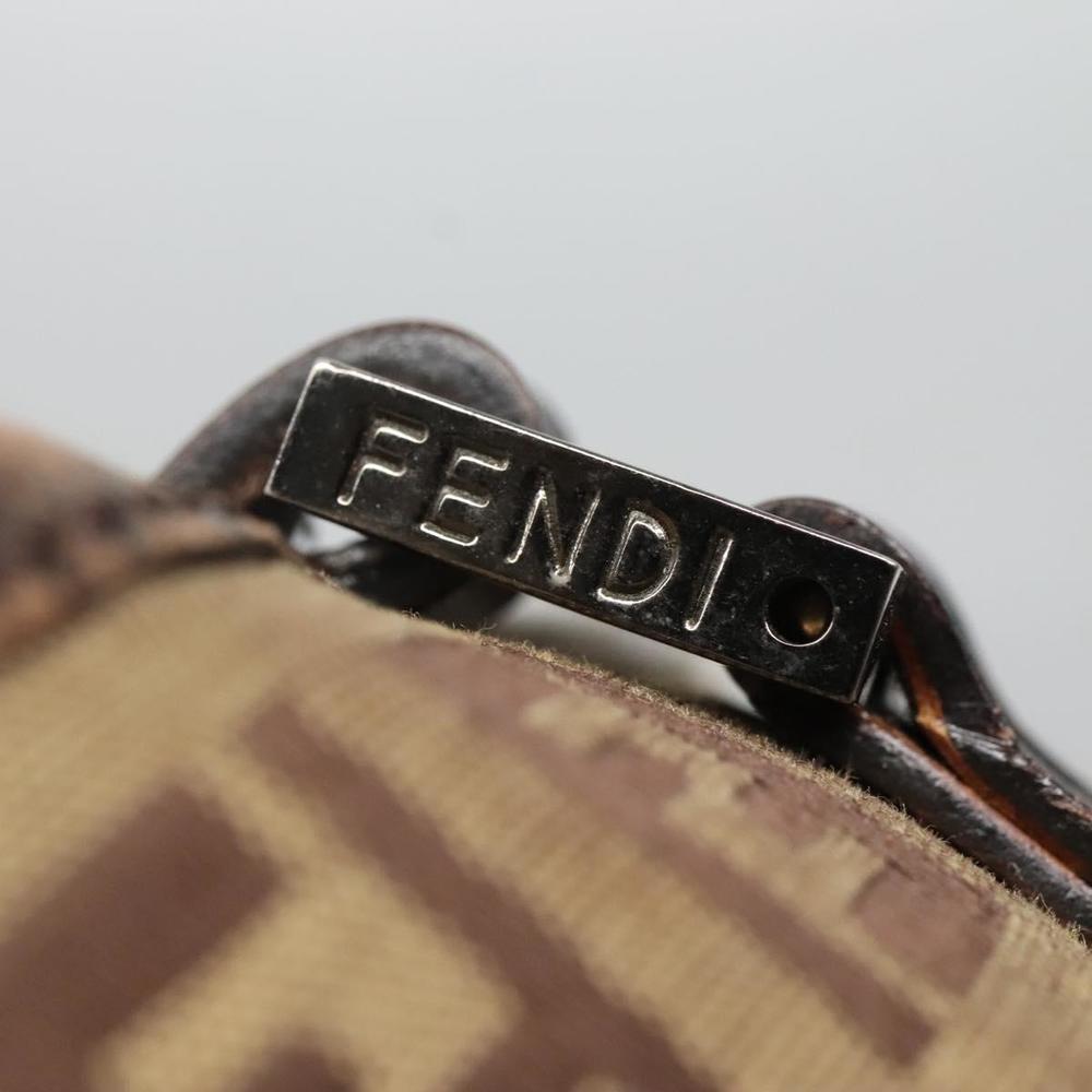 FENDI Zucchino Canvas Hand Bag Beige Auth 127082 - Picture 10 of 16